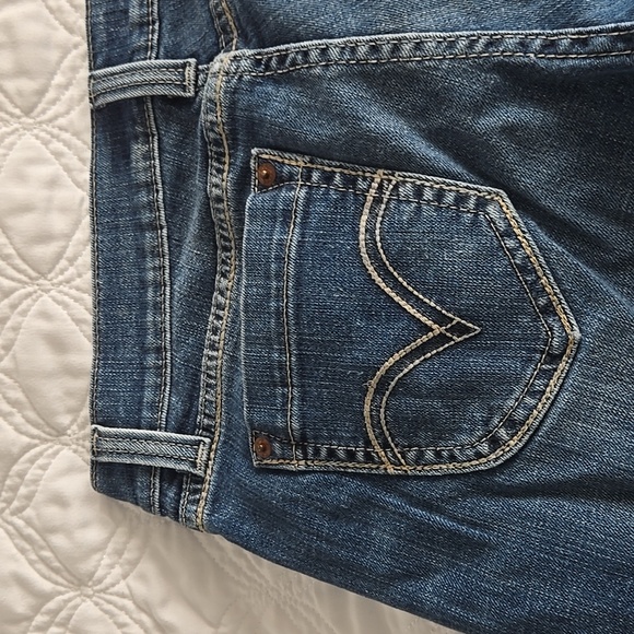 Levi's 524 Too Superlow Distressed Jeans 9M W29 L32 - Picture 10 of 14